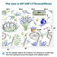 thumbnail image 3 of Peel and Stick Canvas Wallpaper Wall Mural Watercolor realistic Floral seamless pattern Provence Retro bicycle Wall Art Self Adhesive and Removable 69in x 98in, 3 of 8