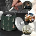 thumbnail image 4 of Yayeee Ashtray with Lid for Cigarette Smokeless Stainless Steel Home Ash Holder, Green Christmas Trees, 4 of 7