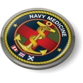 thumbnail image 3 of BestLicensePlateFrames - U.S. Navy Medicine 3D Domed CAR Emblem Badge Sticker Chrome Metal Bezel - Official U.S. Navy Licensed Product, 3 of 6