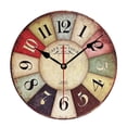 thumbnail image 2 of Reloj de pared moderno de barrido silencioso europeo de 11 pulgadas, comprimida, 30 *30 x 4 cm Macarena Reloj de pared de madera vintage, 2 of 8