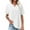 B35 White short sleeve shirts for women Clearance Under $5, variant on Cagogo Women Casual T-Shirts Summer Under $5 Cotton Linen Short Sleeve V Neck Peasant Boho Embroidery Mexican Tunic Tops Trendy Summer T Shirt Mothers Day Gifts for Wife