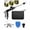 A, variant on 360 Rotating High Pressure Washer Nozzle 6 Pack with 3 Spray Modes and EVA Handle for Garden Hose and Car Wash Gray