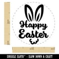 thumbnail image 2 of Happy Easter Bunny Rabbit Ears & Tail Self-Inking Rubber Stamp Ink Stamper - Green Ink - Medium 1 Inch, 2 of 7