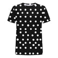 thumbnail image 4 of WAYUTE Mens T Shirts Short Sleeve Crewneck Polka Dot Pattern Loose Tee Top for Versatile Fashion Clothes Daily Wear Casual Outdoor T Shirt, 4 of 5