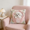 thumbnail image 5 of Meggemo Spring Embroidered Dog Pillow Cover Cute Pet Cushion Case Sofa Living Room Decorative Throw Pillow Home Accent Cozy, 5 of 8