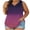 Wine, variant on Antinious Ladies V-Neck Sleeveless Gradient Print Plus Size Casual Daily Tank Tops