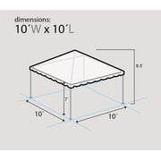 Party Tents Direct West Coast Frame Canopy Tent, Heavy Duty Steel, 10'x10' White