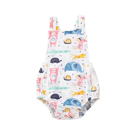 

0-18 Months Newborn Boys Baby Girls SleeveLess Romper Jumpsuit Playsuit Sunsuit One-Pieces Summer