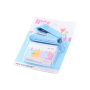 SEIWEI 1 Set Mini Staplers Staple Compact Manual Stapler Student Stationery Office Supplies Blue
