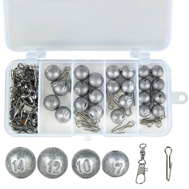 Cannonball Fishing Weights Sinkers Kits, Sinkers Drop Fishing Accessories  Tools (Including Cannonball, Fishing Swivel Snaps, Tackle) 
