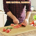 thumbnail image 7 of Twister.CK Bamboo Cutting Board Stovetop Cover, 30"x20" Extra Large Noodle Board with 4 Removable Feet, Juice Groove, Stove Top Covers for Electric Stove, Gas Burners, Counter Space, 7 of 7