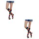 thumbnail image 3 of Calcetines a rayas hasta la rodilla Qarigey para el Día de San Valentín negro 2piezas, 3 of 6