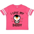 thumbnail image 3 of Inktastic I Love My Daddy with Cute Penguin and Hearts Girls Toddler T-Shirt, 3 of 5