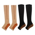 thumbnail image 1 of 2 pares de medias deportivas de presión medias de compresión con cremallera calcetines largos elásticos de pierna L/XL YUNYI BRAND  Deportes, 1 of 8