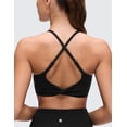 thumbnail image 3 of CRZ YOGA Butterluxe Twist Cross Back Sports Bras for Women Padded Adjustable Spaghetti Straps Yoga Top, 3 of 5