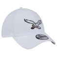 thumbnail image 3 of Men's New Era White Philadelphia Eagles Throwback 39THIRTY Flex Hat, 3 of 6