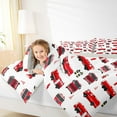 thumbnail image 4 of Homewish Fire Truck Bedding Comforter Set,Equipped Vehicles Twin Comforter Sets,White Red Bedding Set For Boys Kids,Ultra Soft Home Decor Reversible,2pcs, 4 of 8
