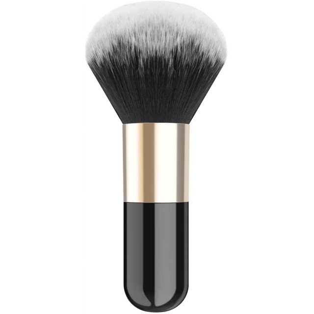 Brocha de maquillaje profesional negra, mango único, cabeza ancha y redonda, base BB Cream, brocha de maquillaje cosmético. JM