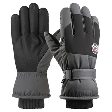 Fiaya Women Windproof Ski Winter Gloves, 1pair Warm Touch Screen Fleece Thick Gloves, ColdProof Full Finger Gloves for Men Women Running Cycling Driving (G)