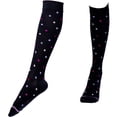 thumbnail image 2 of COMPRESSION BLACK DANCING DOTS SOCKS, 2 of 4