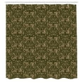 thumbnail image 2 of Ambesonne Victorian Shower Curtain, Floral Ivy Swirls Print, 69"Wx75"L, Army Green, 2 of 4