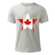 thumbnail image 4 of Tops para hombre, blusas y camisas de cuello redondo y manga corta para hombre. Camiseta de cuello redondo y manga corta con estampado de bandera canadiense para hombre. Blusa de algodón y poliéster p, 4 of 5
