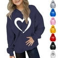 thumbnail image 6 of FAWUUDO Boys Girls Romantic Valentines Hoodie Long Sleeve Big Kids Casual Graphic Print Pullover Cozy Winter Fall Top Black 13-14 Years, 6 of 6