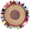 thumbnail image 2 of SAFAVIEH Cape Cod Susan Striped Area Rug, Multi/Natural, 3' x 3' Round, 2 of 8