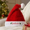 thumbnail image 6 of Cififendec Plush Christmas Santa Hat, 15.75" x 11.81", Embroidered Father Size Soft Holiday Headwear, 6 of 7
