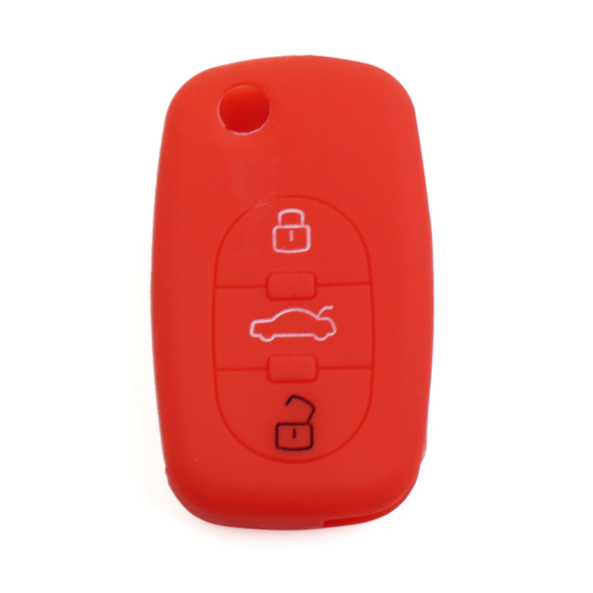 Red Silicone Cover Holder Flip Key Remote Key Fob Case fit for Mazda 3 5 6 