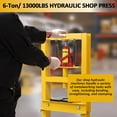 thumbnail image 2 of Kojooin Hydraulic Shop Press 6 Ton – Adjustable H-Frame Garage & Benchtop Press with Plates, Variable Table Height for Gears, Bearings, and More, 2 of 9
