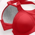 thumbnail image 6 of Bras for Women,Lace Pattern Front Buckle Non Underwire Bra Solid Color Comfortable Tank Top for Daily Wear,Sports Bras for Women,Red,38, 6 of 7