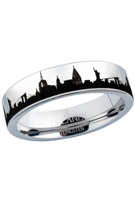 New York City Skyline Women's Tungsten Ring