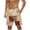 Brown, variant on ZCFZJW Bermuda Shorts for Men Vintage Color Block Print Summer Drawstring Elastic Waist Beach Board Shorts Quick Dry Swim Trunks with Pockets Brown XXL