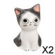 thumbnail image 1 of Estatua de escultura de escritorio,Adornos de gato Decoraciones para el hogar Sala de estar,Figura de gato de cerámica escultura casera miniatura,Estatua de escultura de gato 2 piezas, 1 of 8
