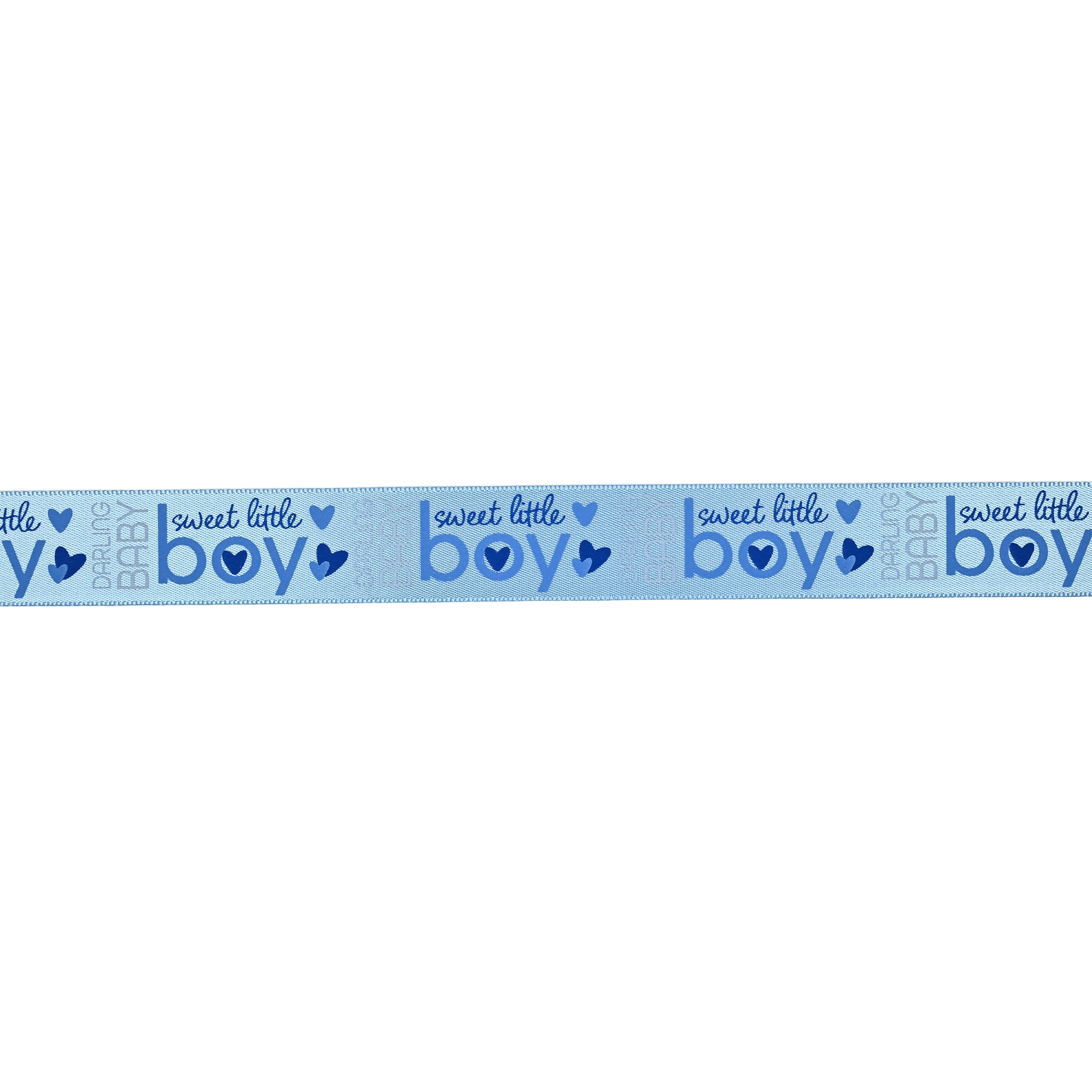 Gwen Studios 7/8" Sweet Little Boy Blue Satin Ribbon, 3 Yards