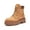 Camel, variant on Lace-up Combat Boots Ankle Bootie for Women-Water-Resistant Side Zip Platform Lug Sole Boots