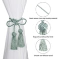 thumbnail image 3 of 2 Pairs Curtain Handmade Tiebacks Decorative Curtain Tiebacks Ropes Tie-Backs Curtain Holdbacks with Tassel for Home and office Window Drapery, 3 of 5