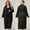 Black, variant on Women's Plus Sized Nightgown and Robe Set Long Sleeves Robes 2 Piece Bathrobe Set V-neck Cami Sleepwear