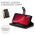thumbnail image 3 of Crossbody for iPhone XS / iPhone X Phone Case Wallet with Card Slots Zipper Pocket, PU Leather Magnetic Shoulder Strap Purse Cover with Flip Kickstand for iPhone XS / iPhone X Women Girls, Black, 3 of 10