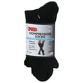 thumbnail image 2 of MD USA Ribbed Cotton Compression Socks with Cushion Soles, Black, Large, 2 of 2