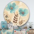 thumbnail image 3 of Designart 'fleurs de Coquelicots Bleus Cottage' Art Mural en Métal de Ferme, 3 of 3