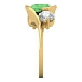 thumbnail image 3 of Three-Stone Engagement Ring for Women - 3.5ct Simulated Green Diamond in 14K Yellow Gold Promise Ring, 3 of 7