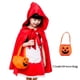 thumbnail image 1 of Baby Girls Halloween Purple Witch Costume Children Cosplay Red Hood Dress Princess Party Cosplay Dress Cape with Pumpkin Bag, 1 of 4