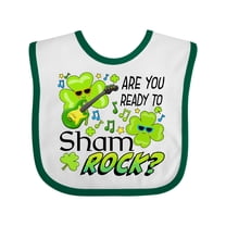 Inktastic Are You Ready to ShamROCK?- Fun St. Patrick's Day Boys or Girls Baby Bib