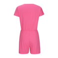 thumbnail image 5 of aidice Womens Rompers for Summer Ribbed V Neck Crisscross Short Sleeve Drop Shoulder Casual Jumpsuit, 5 of 6