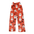 thumbnail image 4 of Trgacdwlo Halloween Women's Fleece Pajama Pants Funny Pumpkin Fuzzy Pajama Pants Women Fall Winter Warm Sleeping Pants Women, 4 of 4