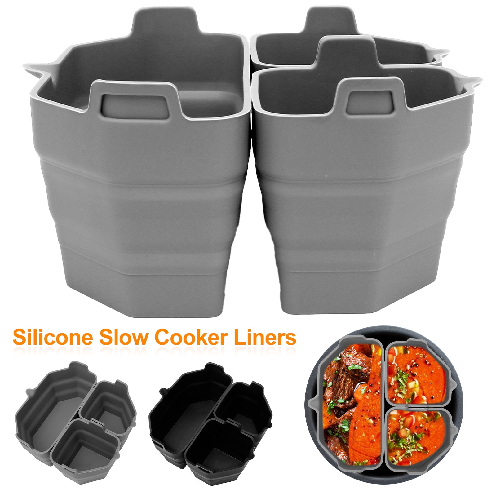 Duety 3Pcs Slow Cooker Divider Liner Reusable Slow Cooker Divider
