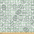 thumbnail image 2 of Ambesonne Grey Fabric by the Yard Upholstery, Easter Eggs Monochrome Artwork, 1 Yard, Pale Purpleblue White, 2 of 5