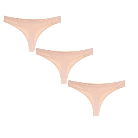 

Womens Underwear Brief Cotton Thong With Air Holes Underpants Panties3PC